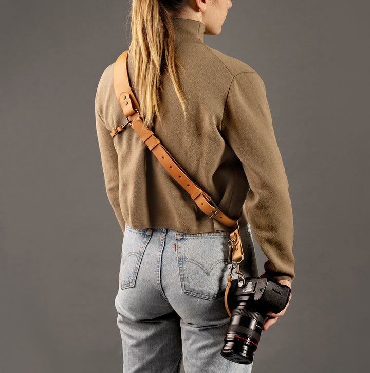 shoulder camera strap, leather shoulder camera strap, sling camera strap, harness camera strap,